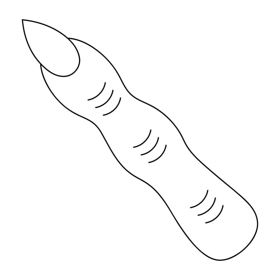 heks vinger met een lang nagel. een deel van een menselijk hand. schetsen. verbroken ledemaat. halloween symbool. tekening stijl. decoratie voor allemaal heiligen dag. vector