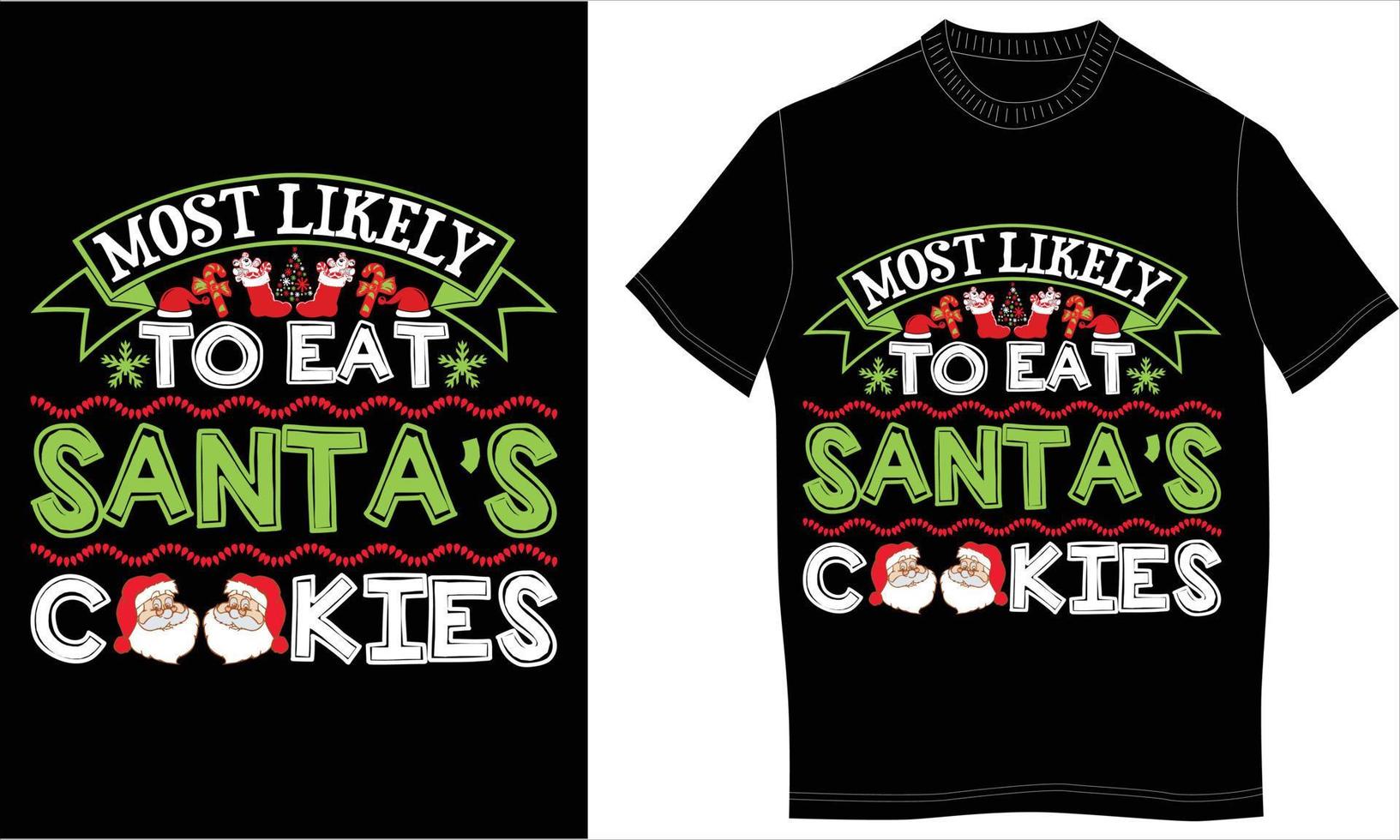t-shirt ontwerp Kerstmis vector