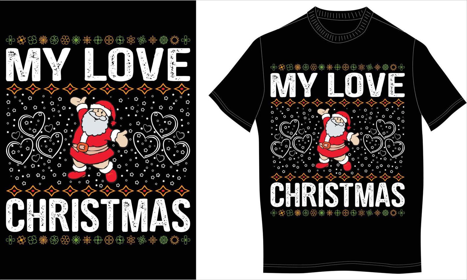 t-shirt ontwerp Kerstmis vector