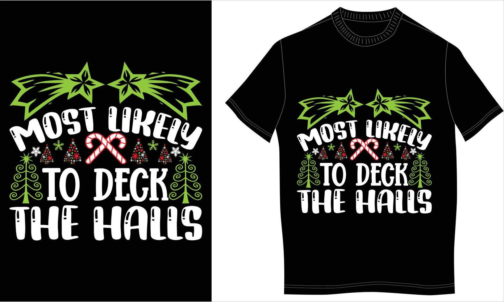 t-shirt ontwerp Kerstmis vector