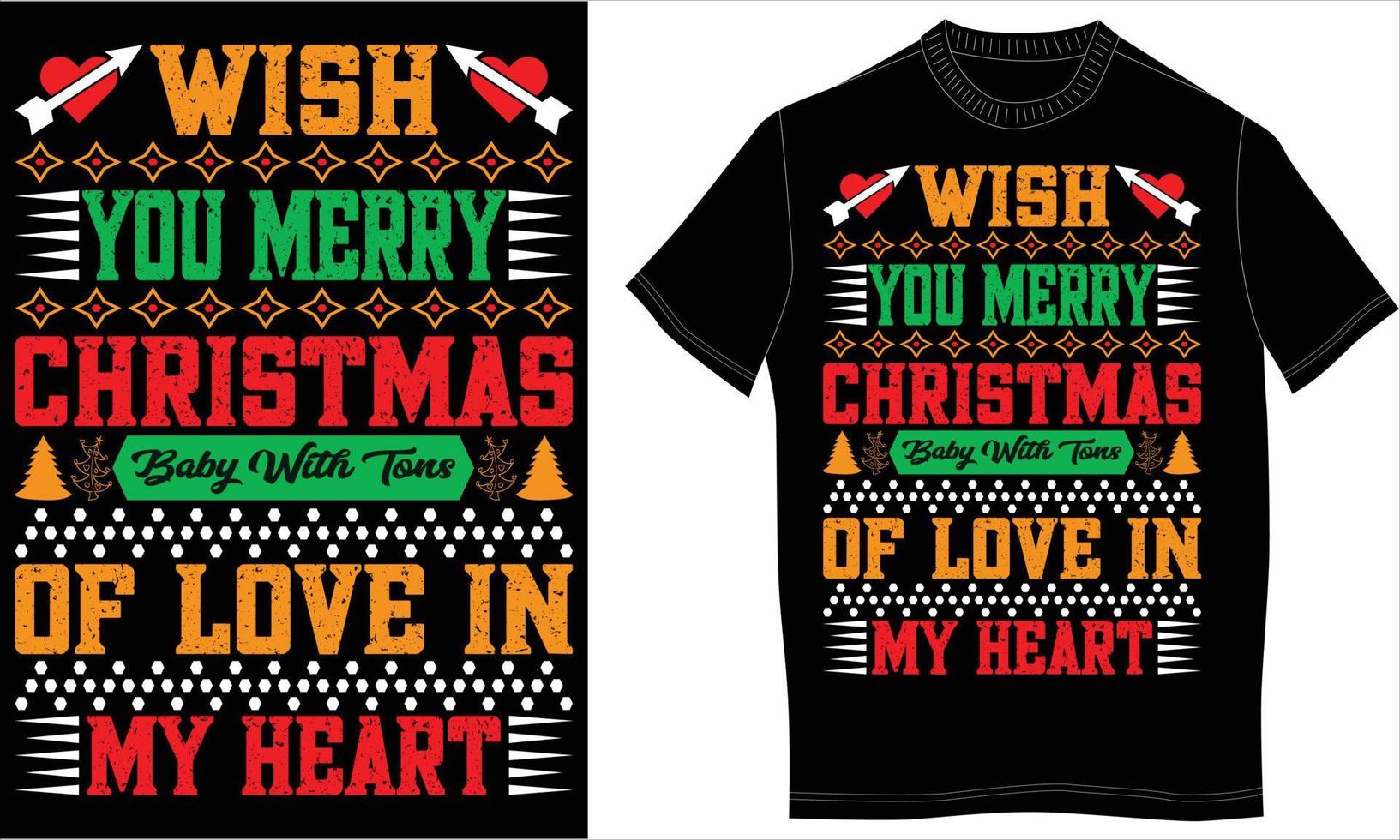t-shirt ontwerp Kerstmis vector
