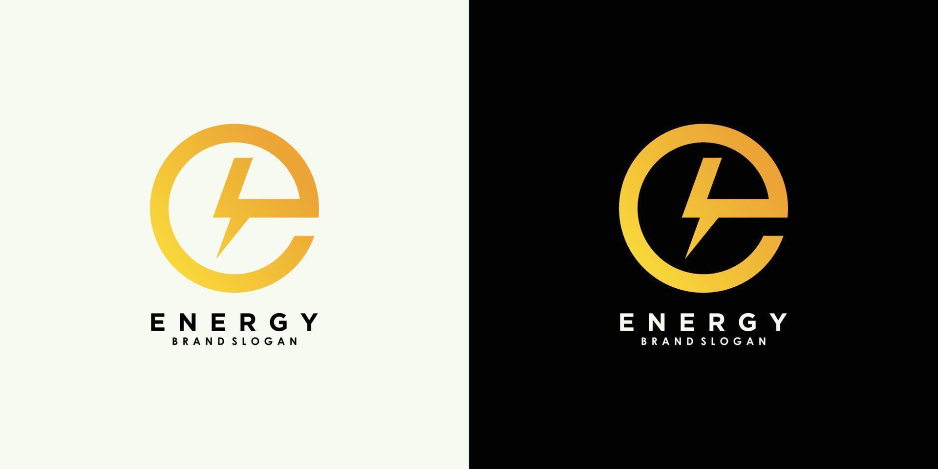 energie logo ontwerp vector met creatief uniek concept