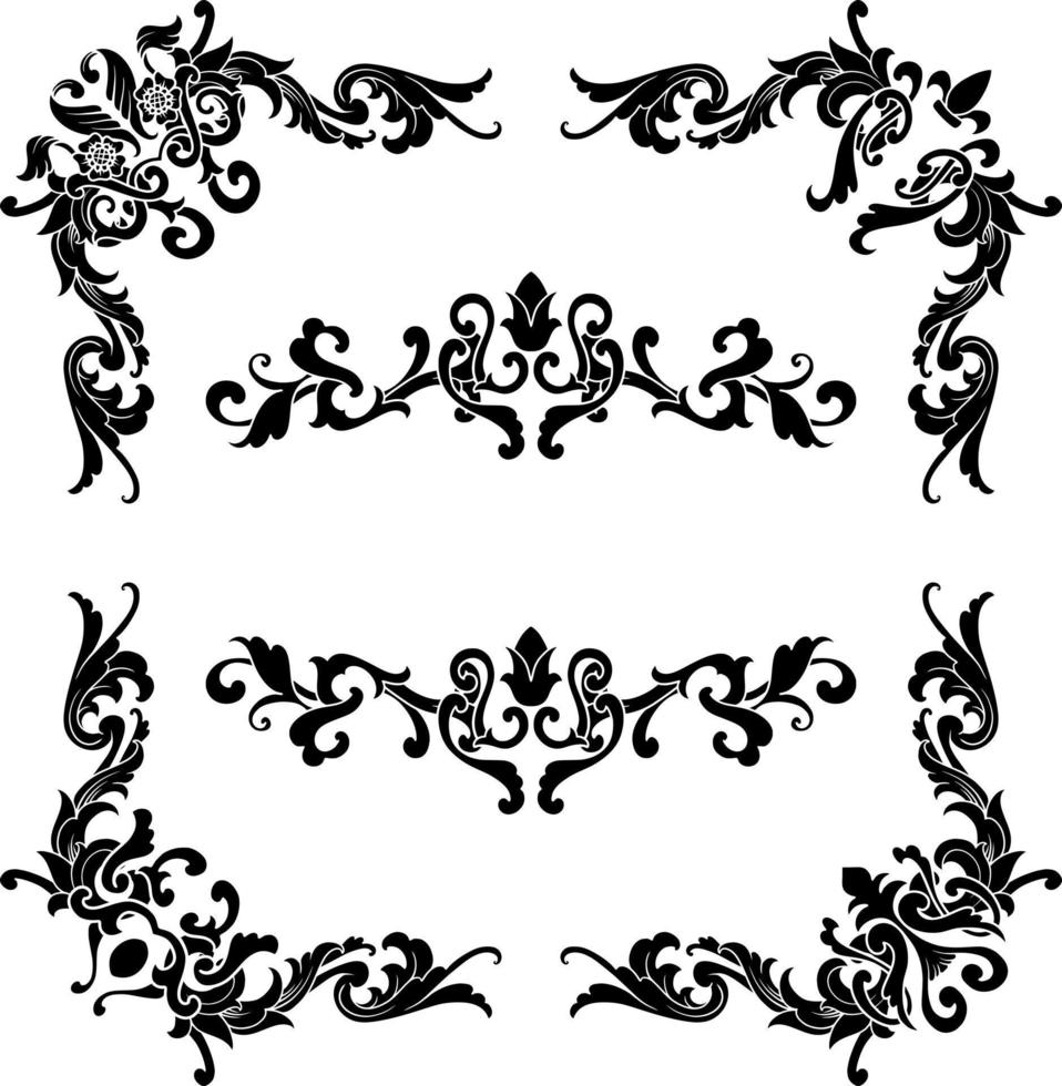 wijnoogst klassiek tekst scheidingsteken of grens decoratief ornament vector