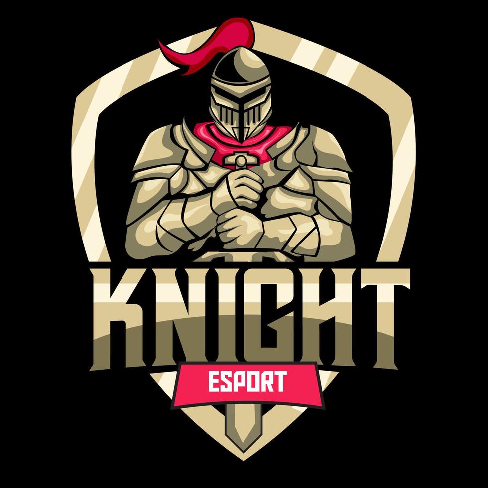 ridder esport logo mascotte ontwerp vector