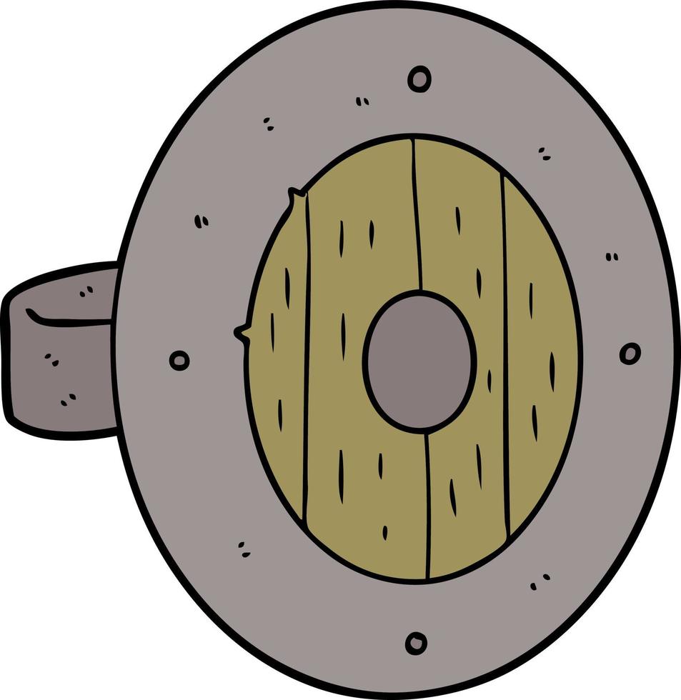 viking schild tekenfilm vector