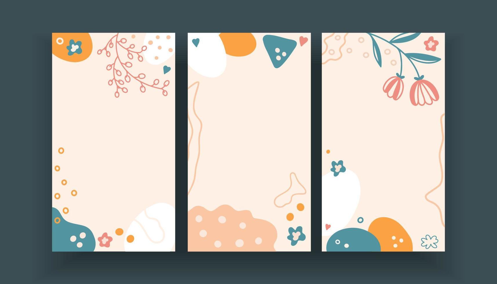 drie abstract composities met plaats voor tekst. vector