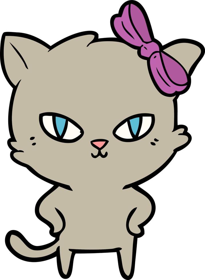 schattige cartoon kat vector