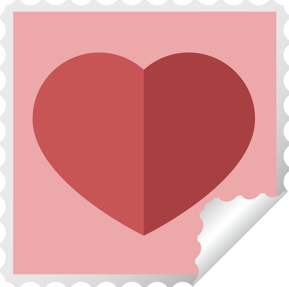 hart symbool grafisch plein sticker postzegel vector