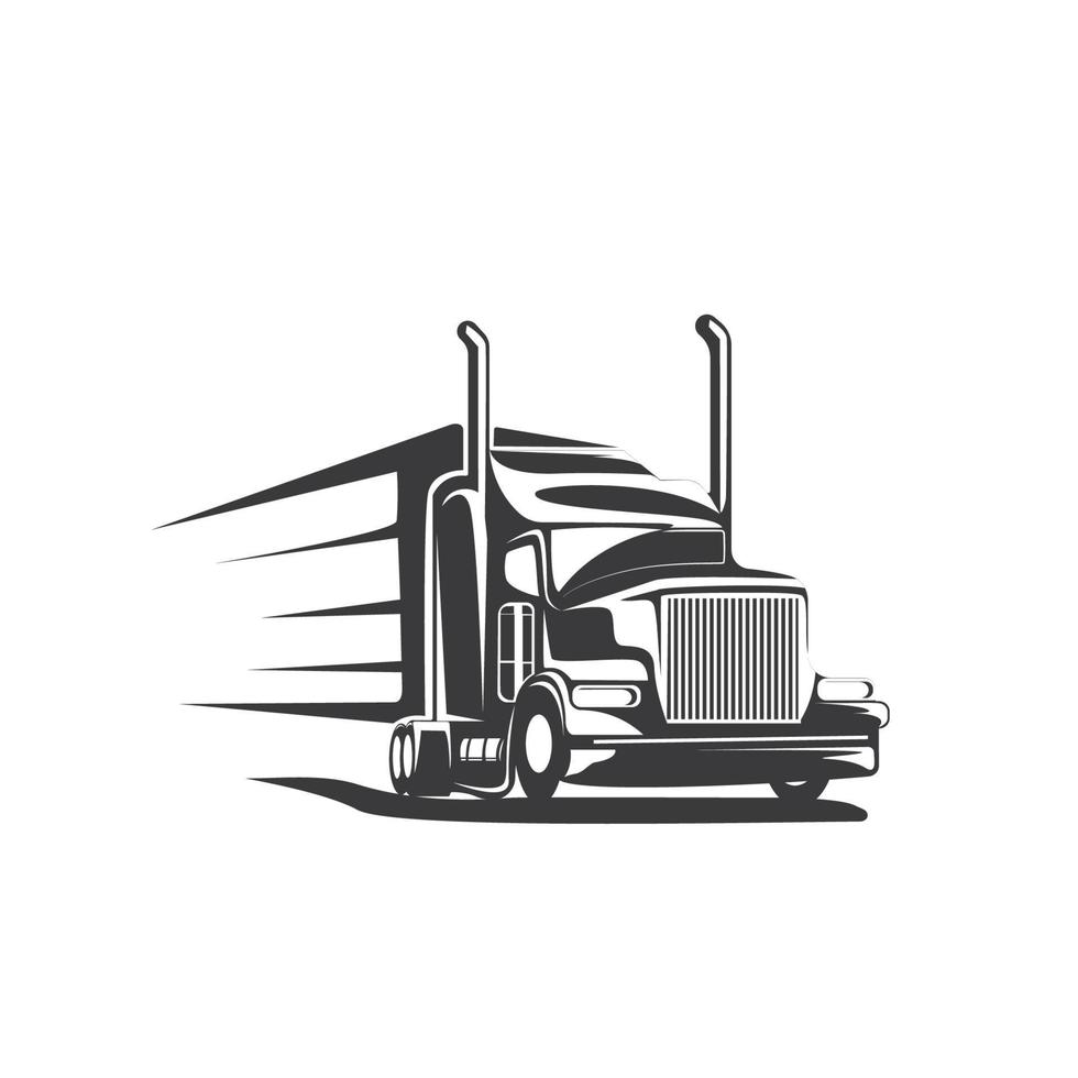 vrachtauto logo. vector illustratie mooi zo voor mascotte of logo voor vracht doorsturen industrie, lading, of logistiek industrie.