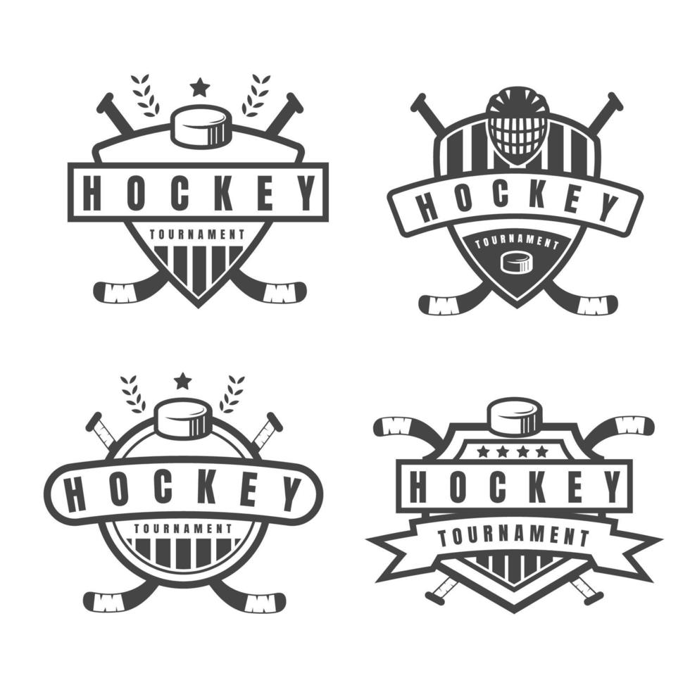 ijs hockey club logo, insigne ontwerp. concept voor overhemd of logo, afdrukken, postzegel of tee. winter sport. vector illustratie. hockey kampioenschap.