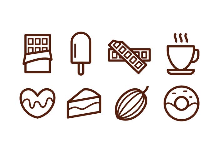 Gratis Chocolade Pictogrammen vector