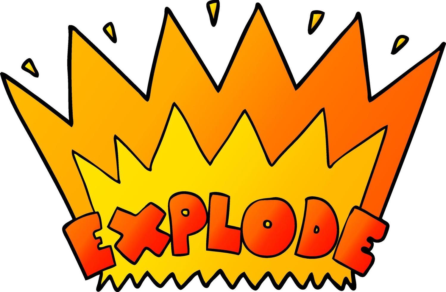 vector tekenfilm explosie