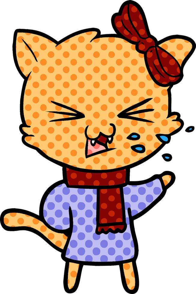 tekenfilm kat karakter vector