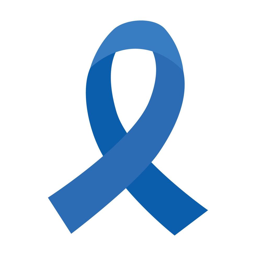 blauw lint prostaat kanker icoon vector