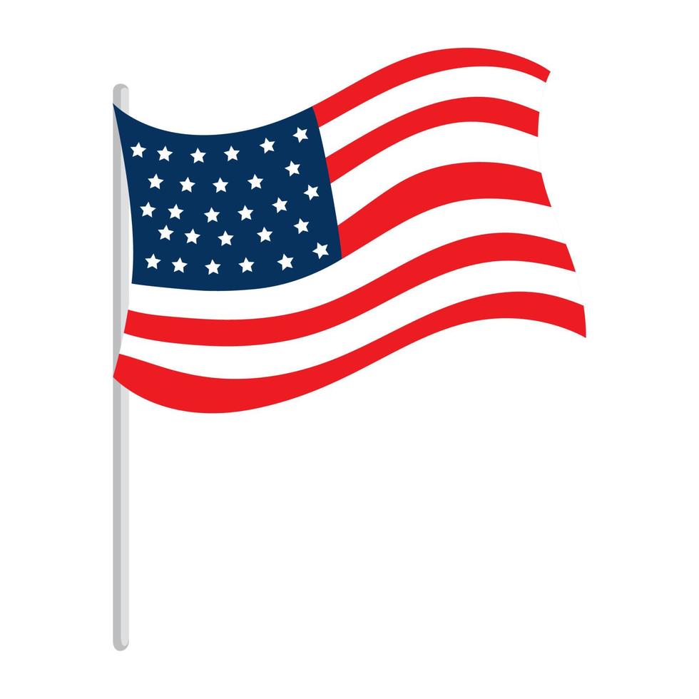 usa vlag in paal vector