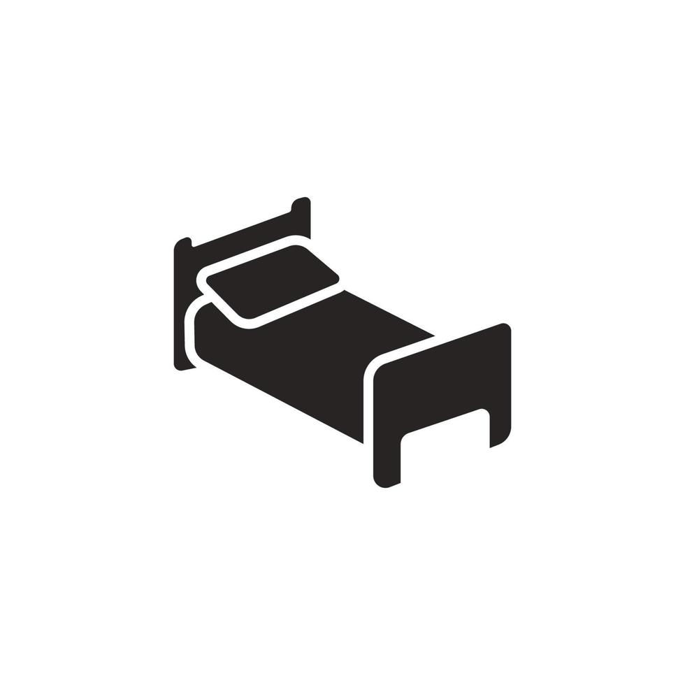bed pictogram vector