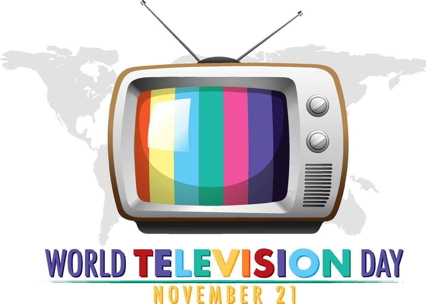 wereld televisie dag logo ontwerp vector