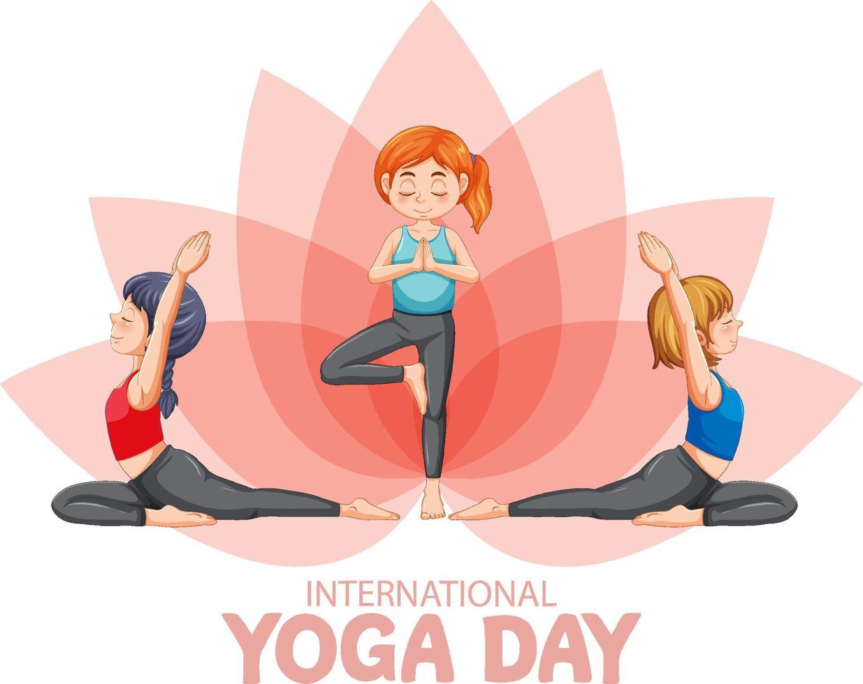 Internationale yoga dag banier ontwerp vector