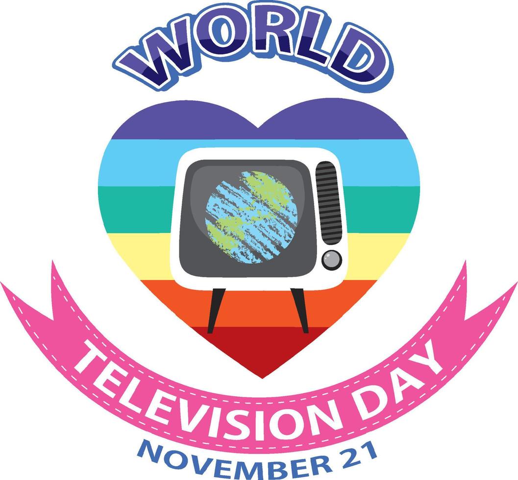 wereld televisie dag logo ontwerp vector