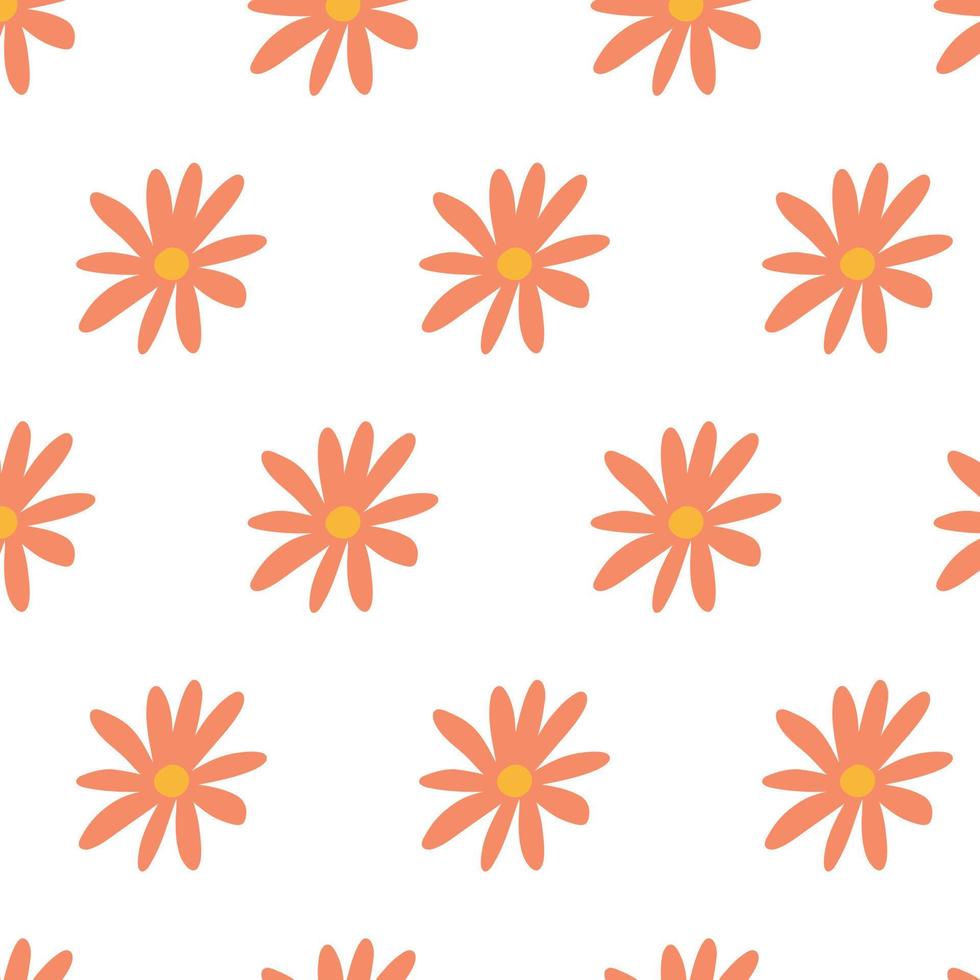 retro patroon met jaren 70 bloemen. vector illustratie. groovy patroon met bloemen.naadloos patroon.