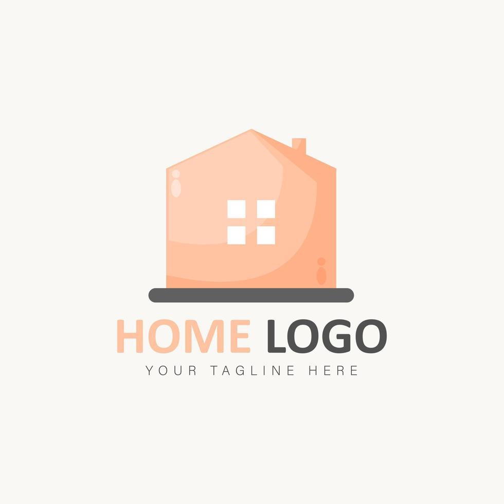 huis logo tekenfilm stijl icoon illustratie vector