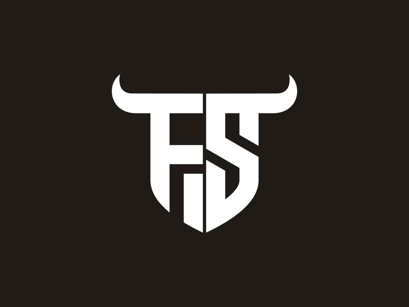 eerste fs stier logo ontwerp. vector