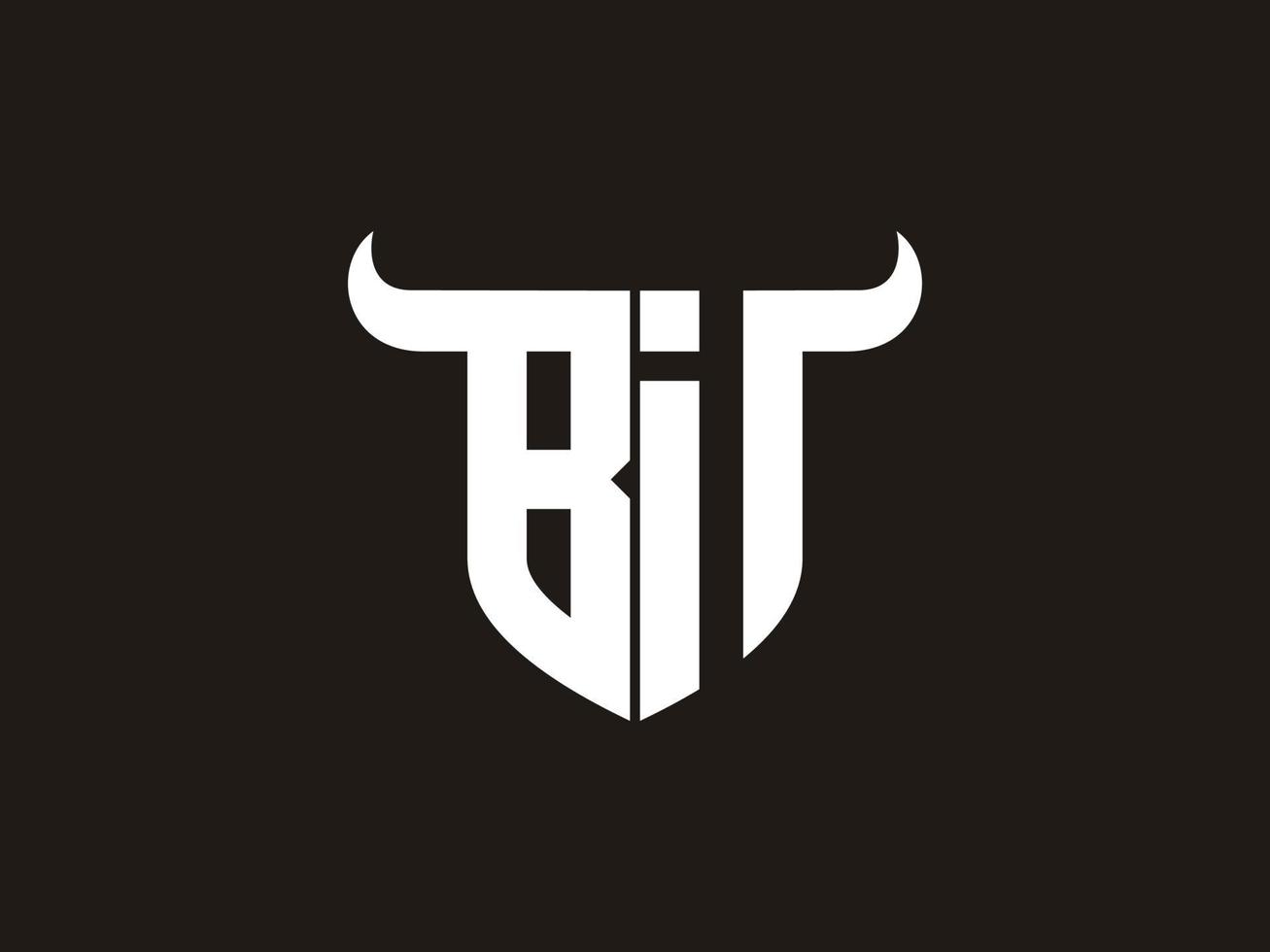 eerste bi stier logo ontwerp. vector