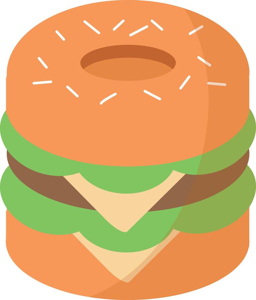 Hamburger , illustratie in een tekenfilm stijl. logo voor cafés, restaurants, koffie winkels, horeca. vector