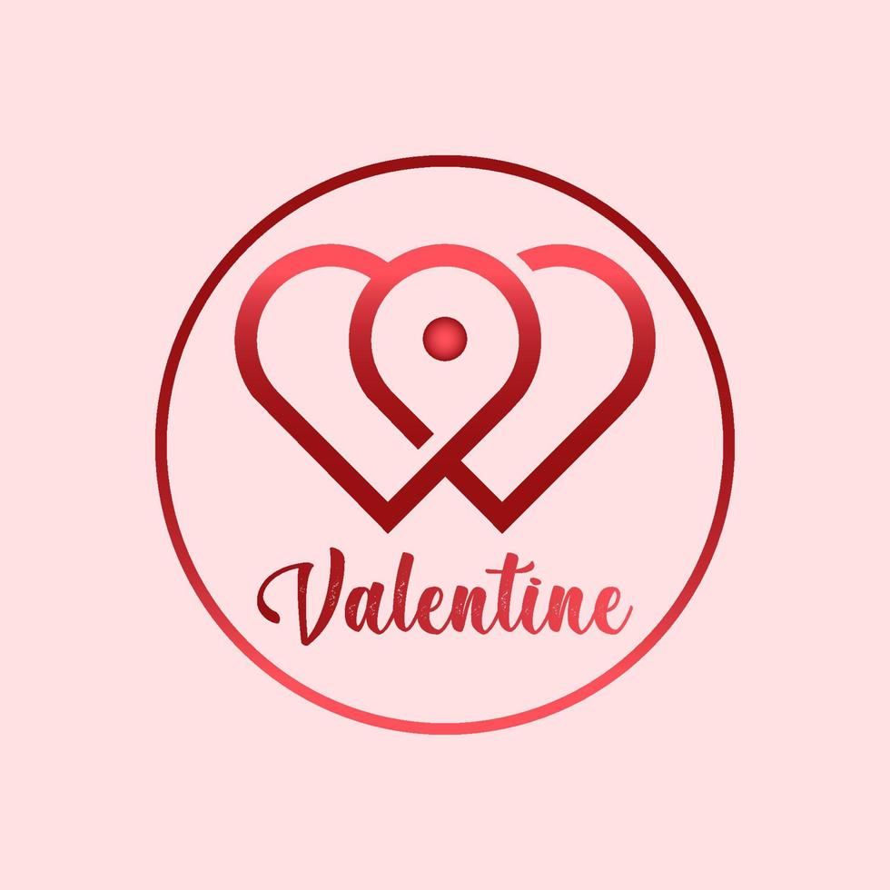 valentijn logo ontwerp vector