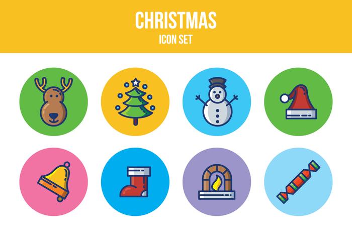 Gratis Kerst Icon Set vector