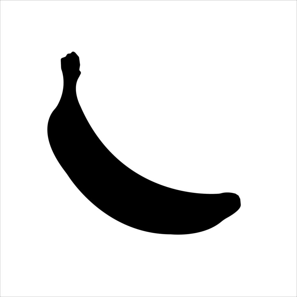 banaan. silhouet icoon. vector illustratie geïsoleerd Aan wit achtergrond