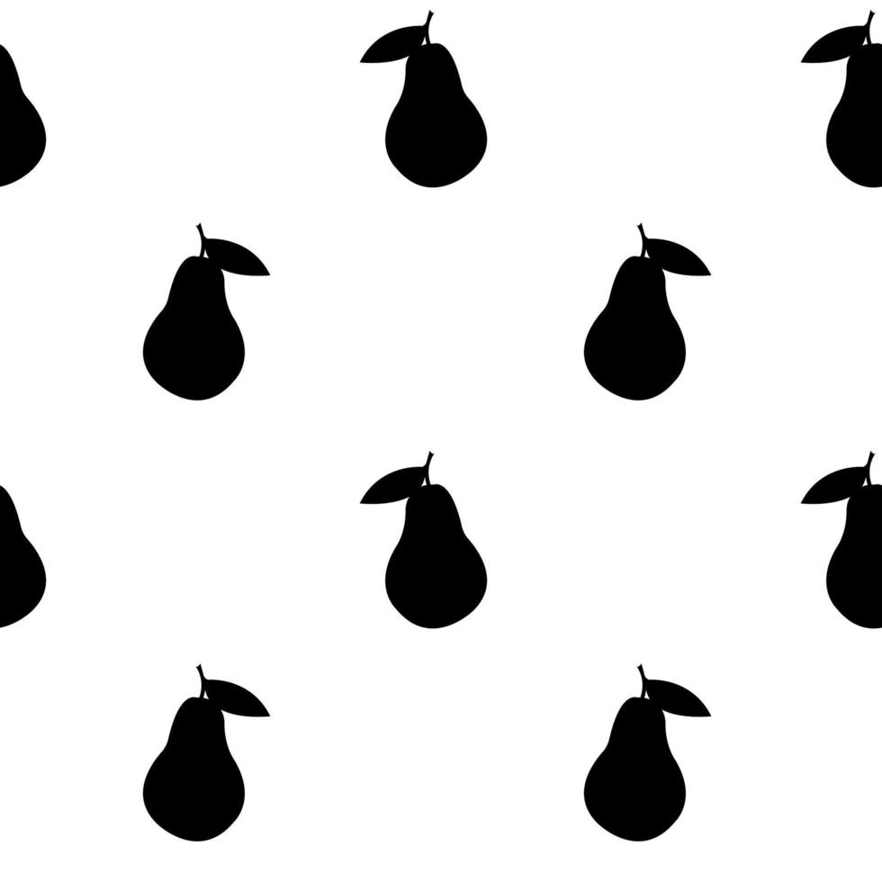 naadloos patroon met zwart silhouet van Peer Aan een wit achtergrond vector