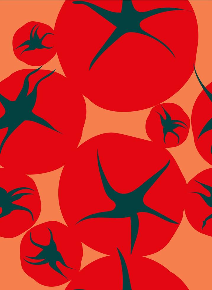 tomaten. vlak vector illustratie. prijs label, label, verpakking en reclame poster van de Product. minimalistisch, modern label.