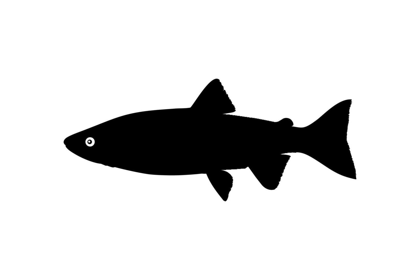 Zalm vis silhouet voor icoon, symbool, logo, pictogram, appjes, website of grafisch ontwerp element. vector illustratie