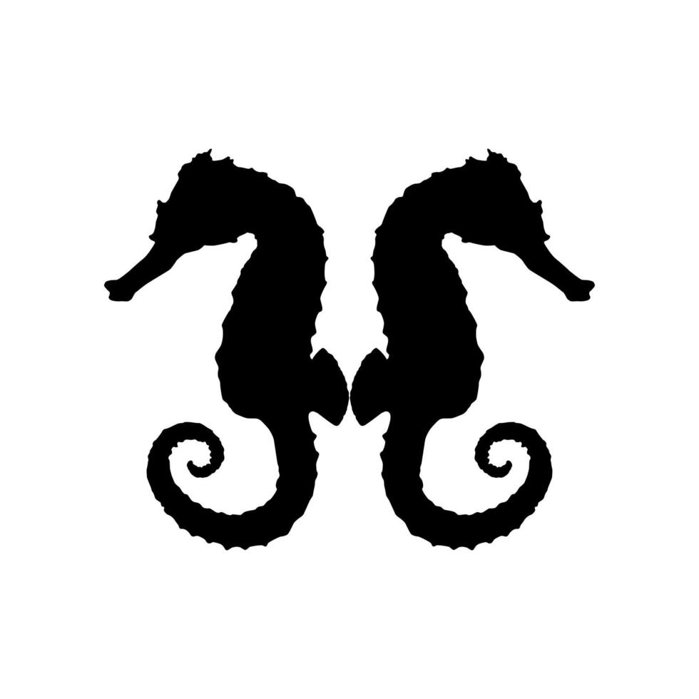 paar- van de zeepaardje silhouet voor logo, pictogram, appjes, website, kunst illustratie of grafisch ontwerp element. vector illustratie