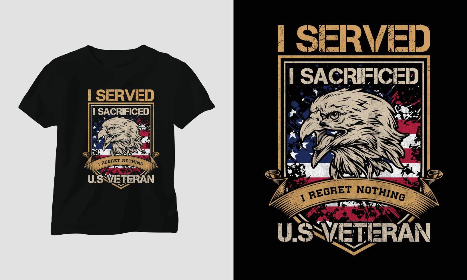 veteranen dag t-shirt ontwerp sjabloon vector