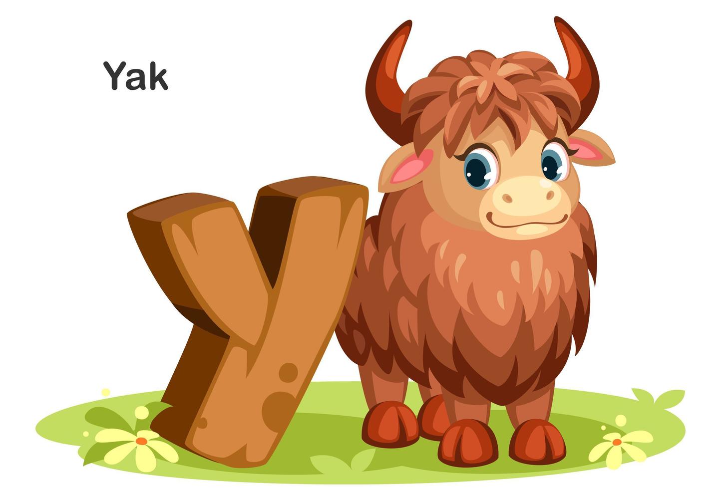 y voor yak vector