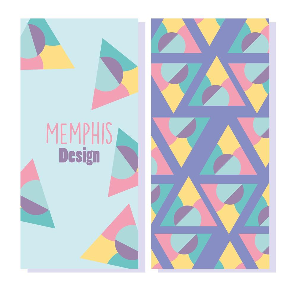 memphis kleurrijke geometrische covers of banners vector