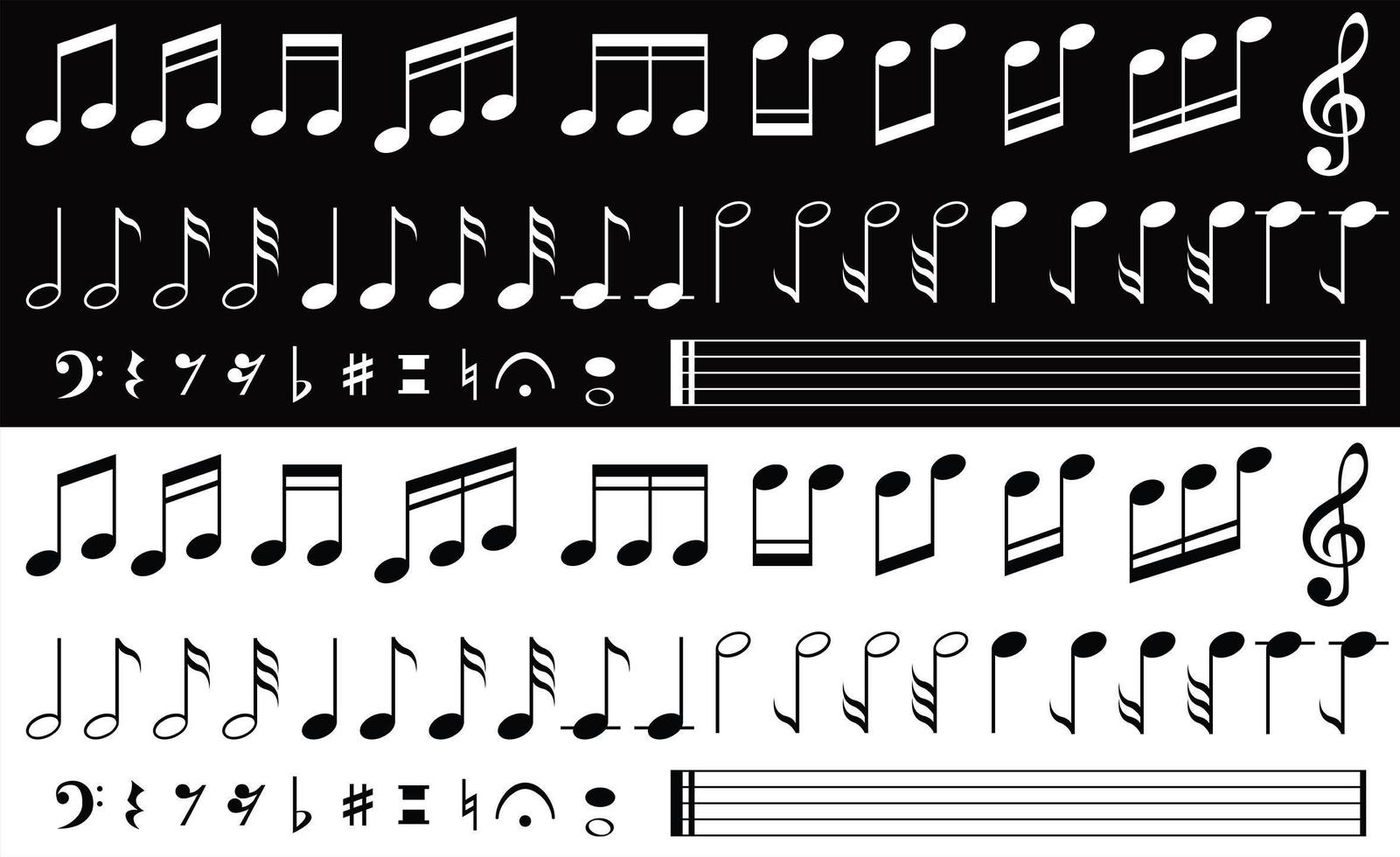 verzameling van muzieknoten vector