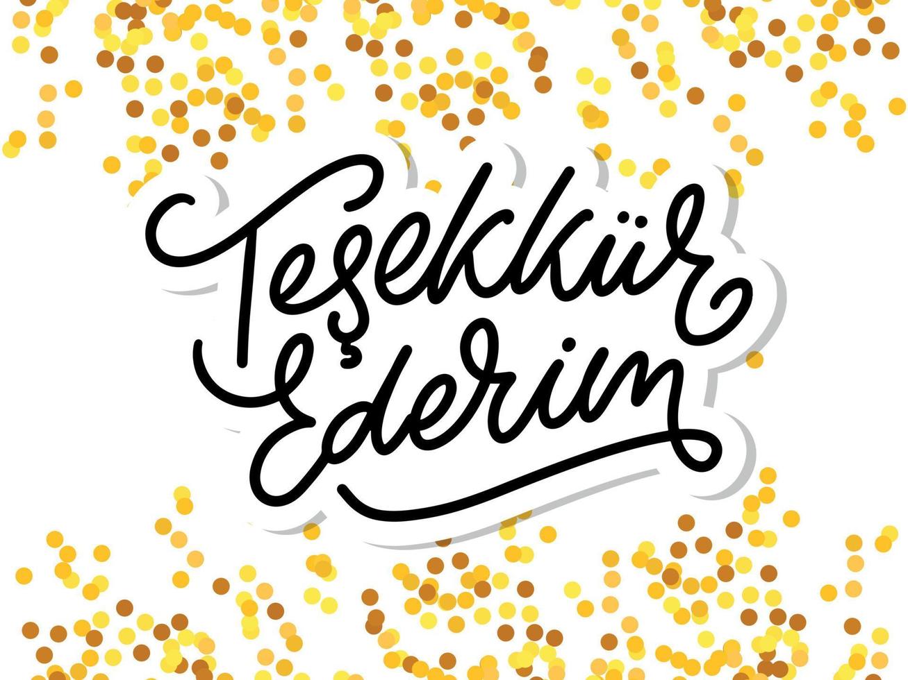 tekst in het turks bedankt. belettering. inkt illustratie. moderne borstel kalligrafie geïsoleerd op een witte achtergrond. t-shirtontwerp. vector