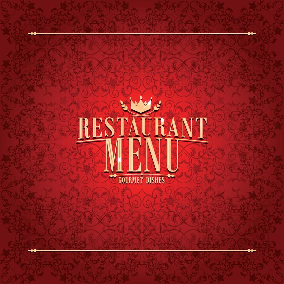 restaurant rood menu ontwerp ,vintage kaart vector