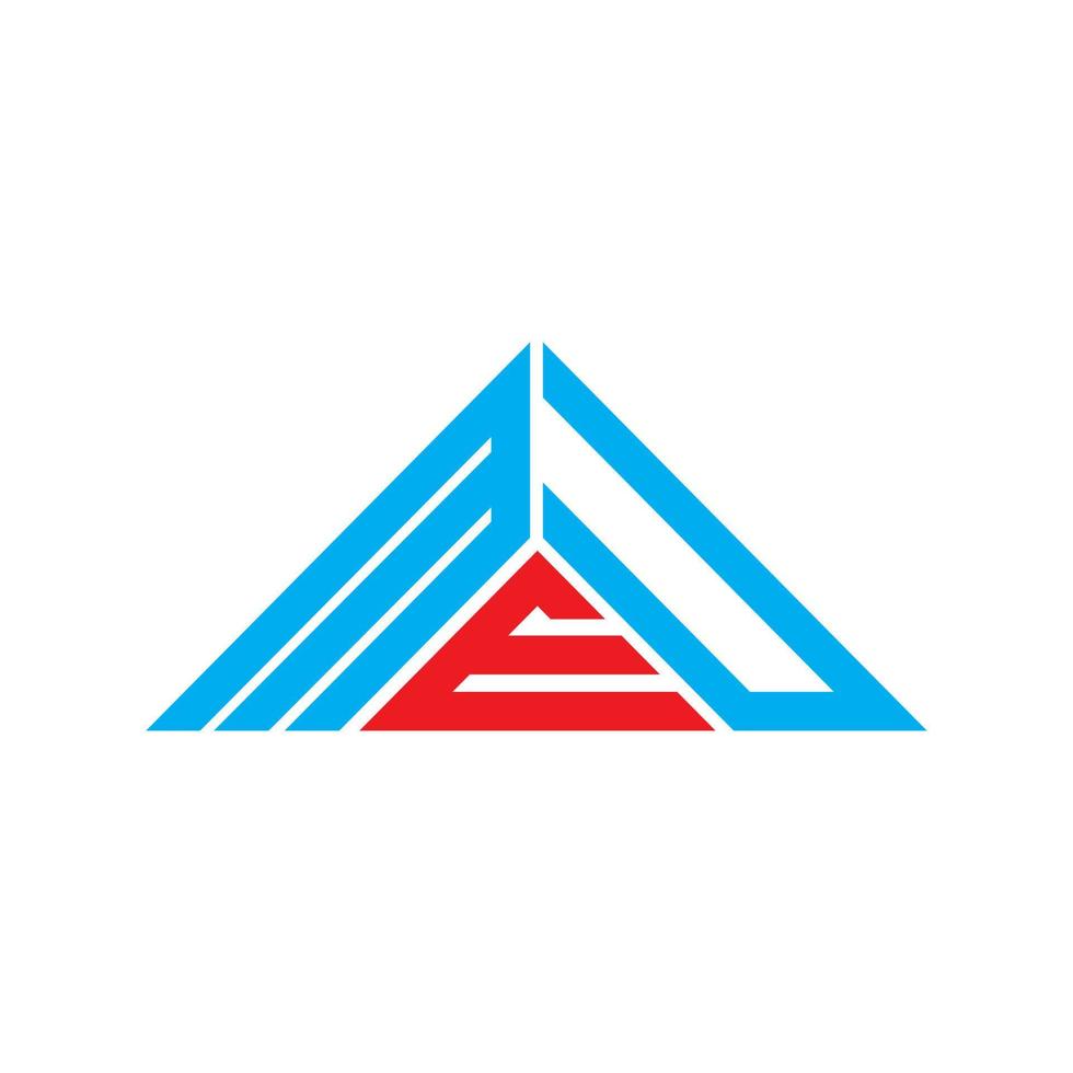 meu brief logo creatief ontwerp met vector grafisch, meu gemakkelijk en modern logo in driehoek vorm geven aan.