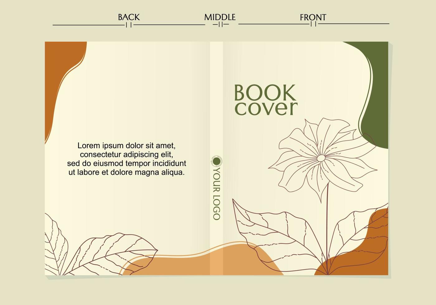 bloemen Hoes bladzijde Sjablonen. a4 grootte abstract achtergrond. mooi ontwerp voor notitieboekjes, planners, brochures, boeken, catalogi enz. vector