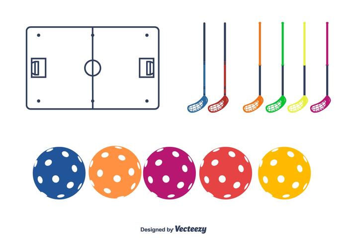 Floorball Vector Pictogrammen