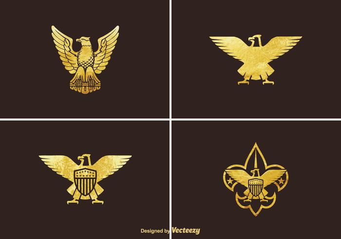 Gratis Golden Eagle Vector Set