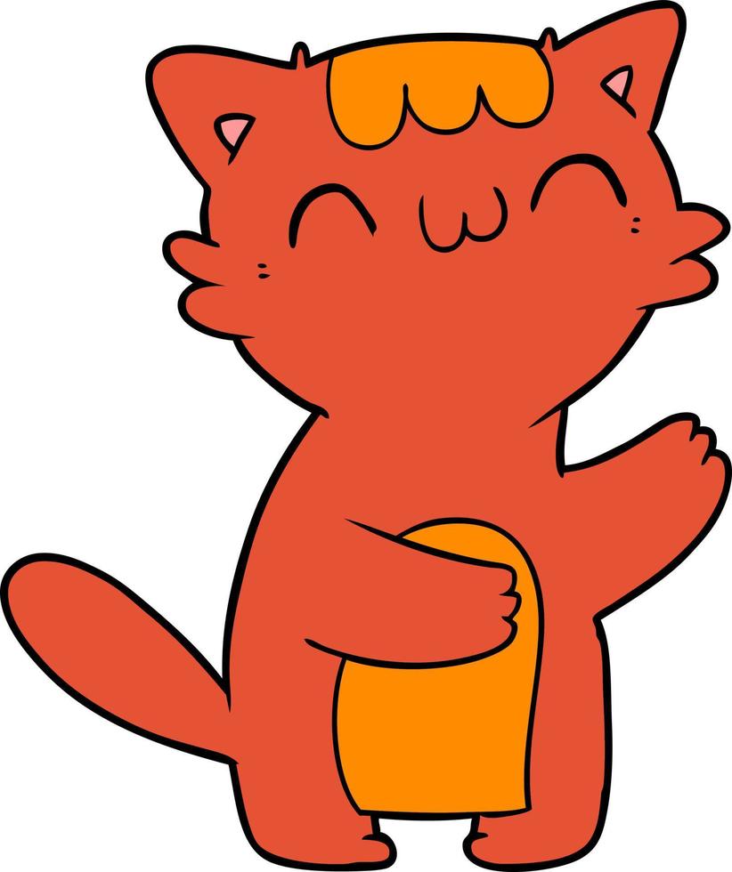 vector tekenfilm kat