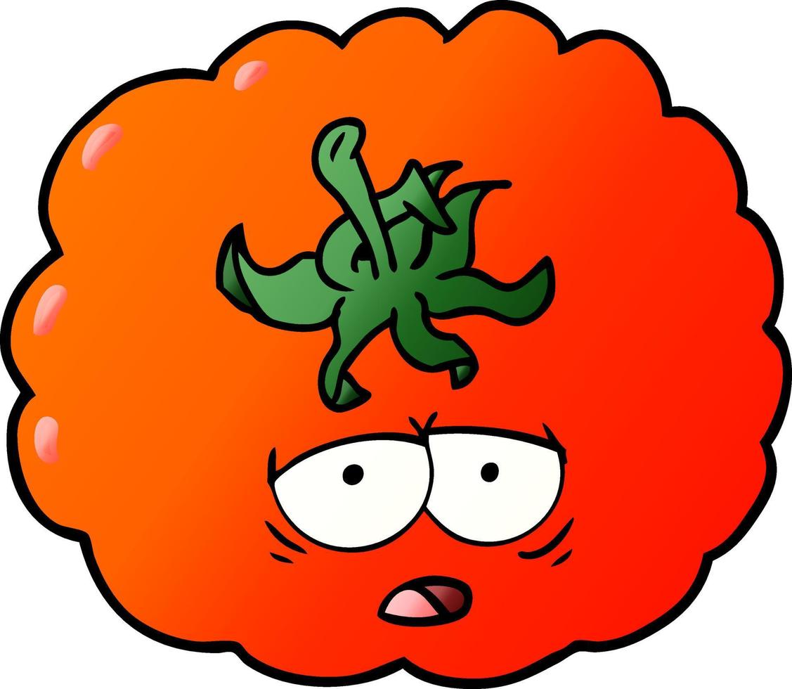 tekenfilm tomaat karakter vector