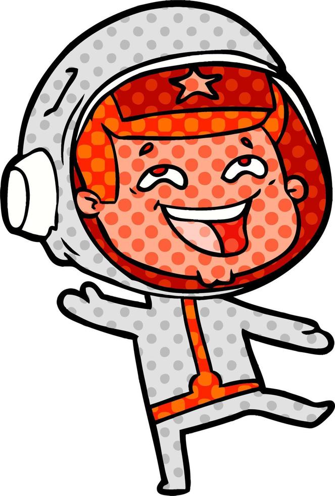 tekenfilm astronaut jongen karakter vector