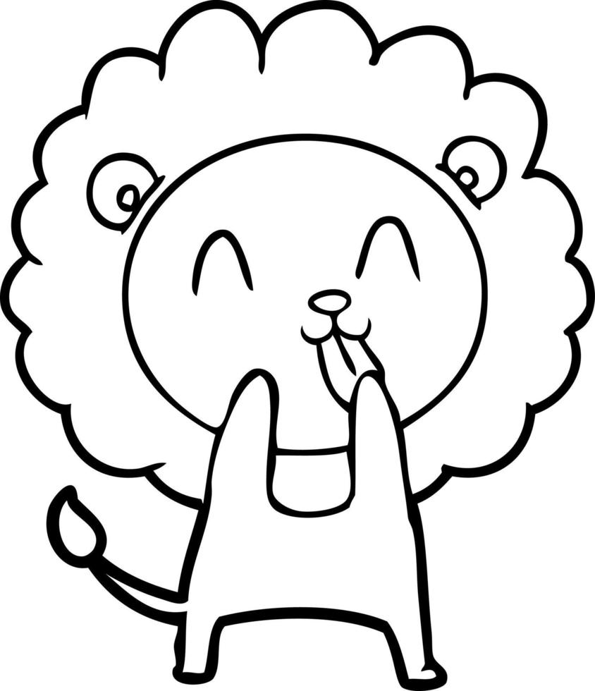 gelukkig tekenfilm leeuw vector