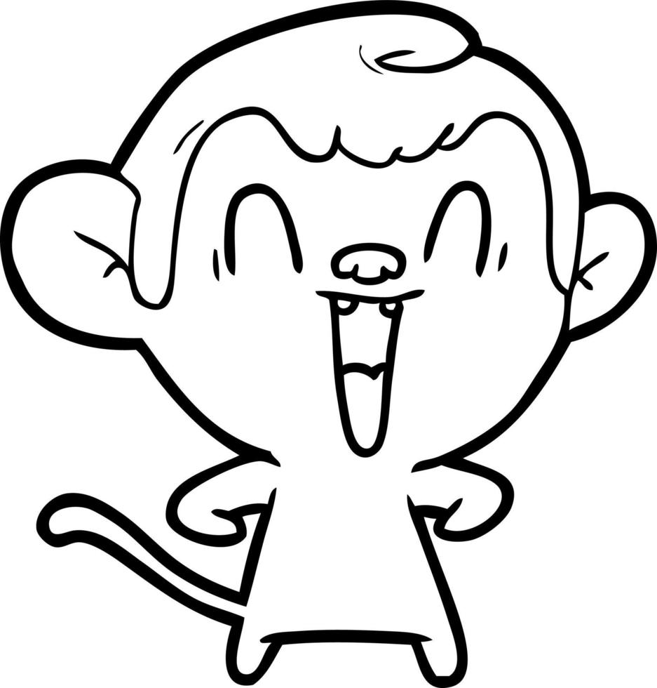 tekenfilm lachend aap vector